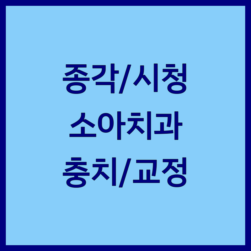 종각역 시청역 소아치과 잘하는 곳 추천 | 어린이 충치 치료 비용 가격 | 유아 구강 검진 성장 교정 | 야간 진료 주차 가능