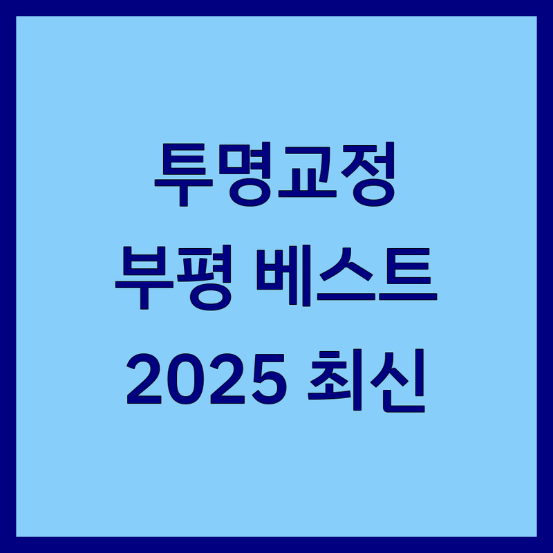 인천 부평 투명교정 베스트 선택 | 2025년 최신 순위 정리